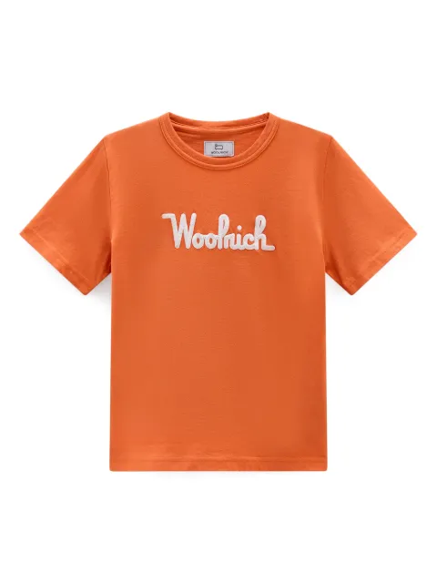 Woolrich Kids playera con logo bordado