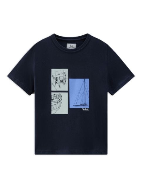 Woolrich Kids graphic-print cotton T-shirt