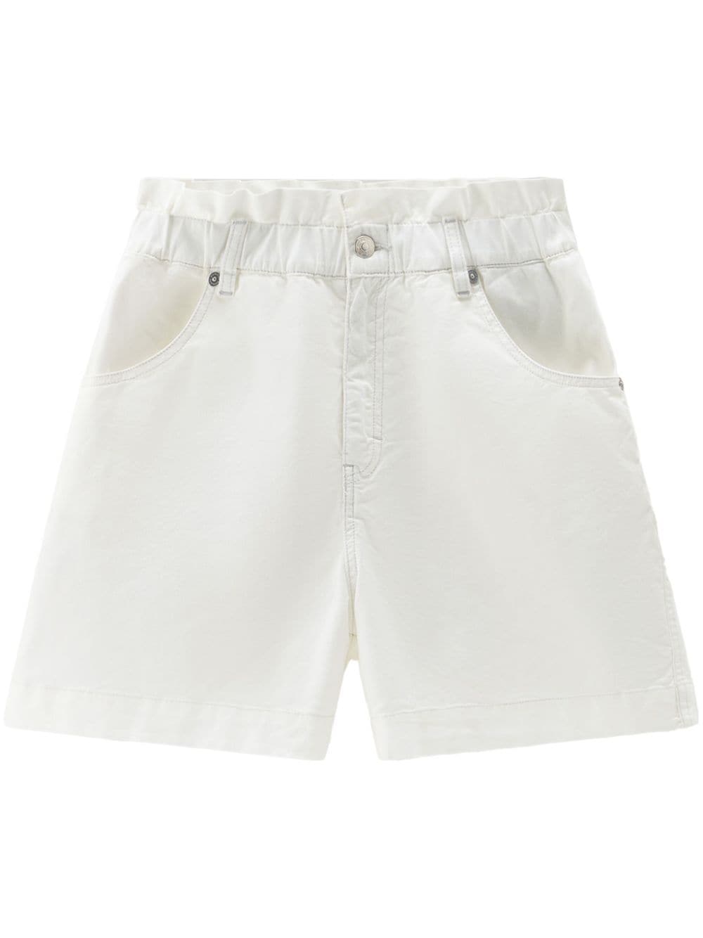 Woolrich Rivet-detail Elasticated-waist Shorts In White