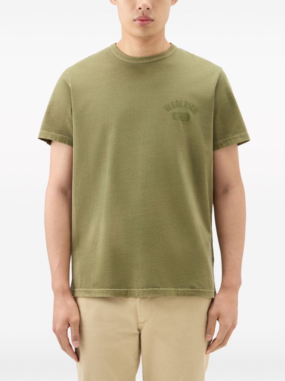 Woolrich T-shirt met logoprint Groen