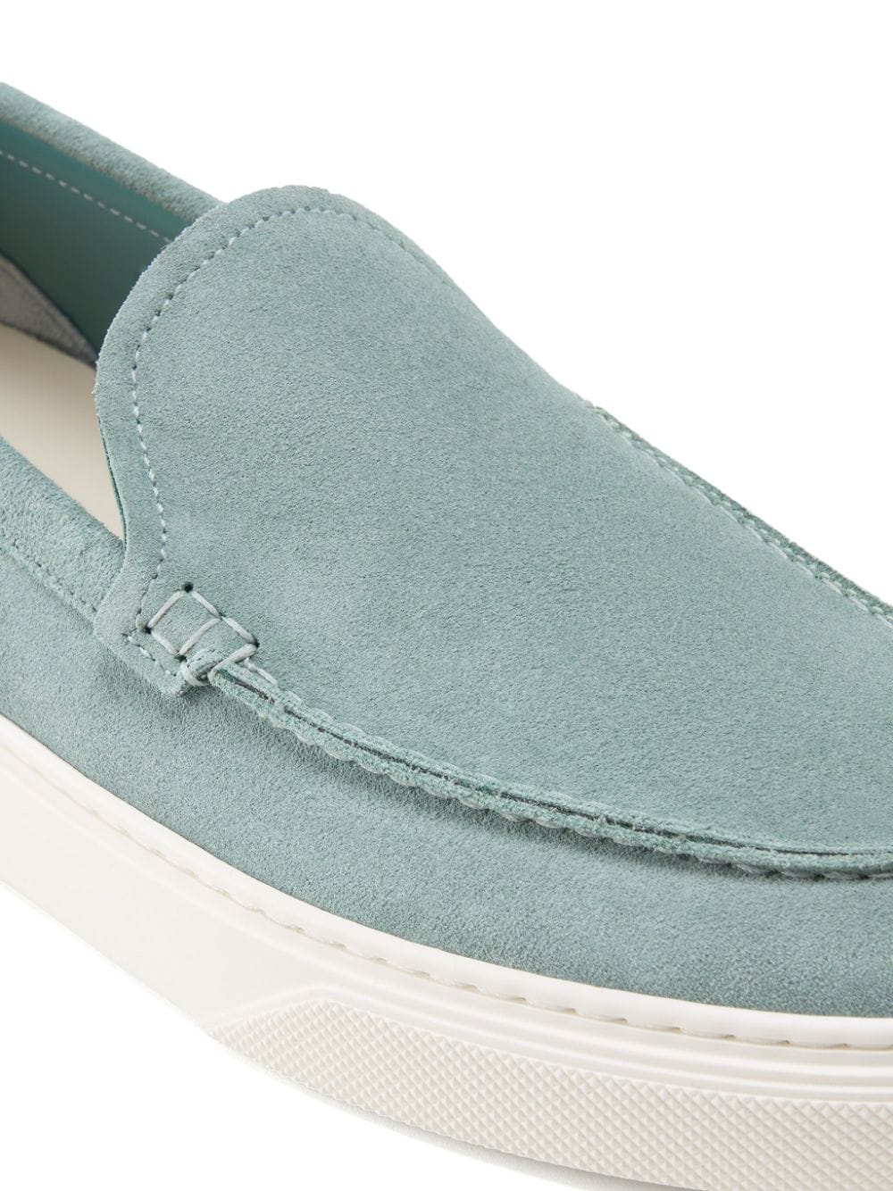 Shop Woolrich Suede Slip-on Loafers In Green