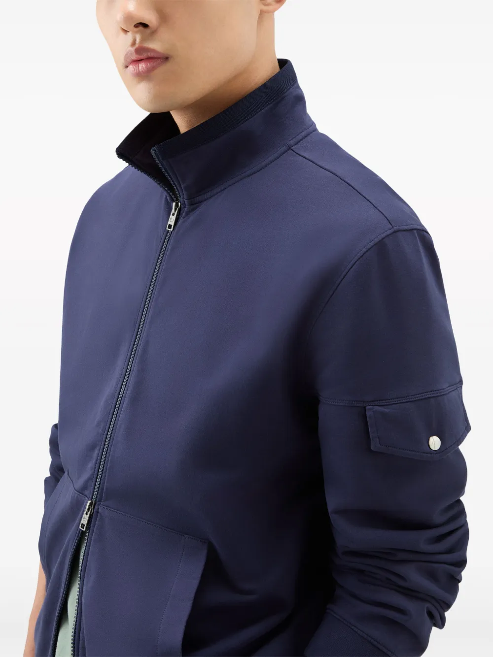 Woolrich Katoenen trainingsjack met rits Blauw