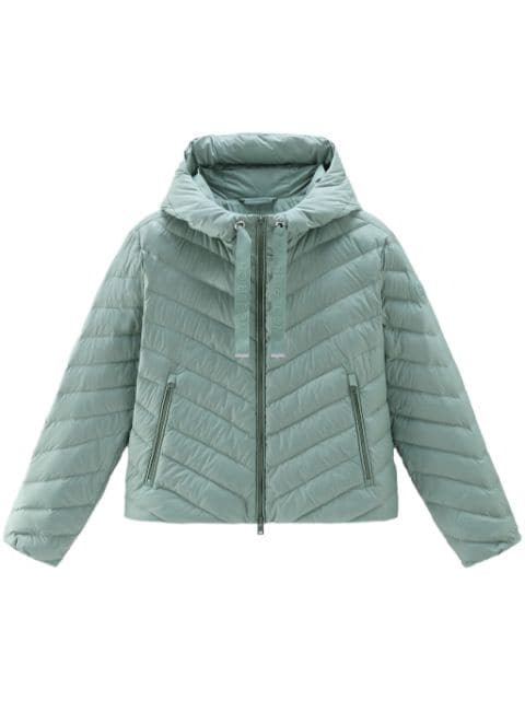 Woolrich hooded chevron-quilted puffer jacket