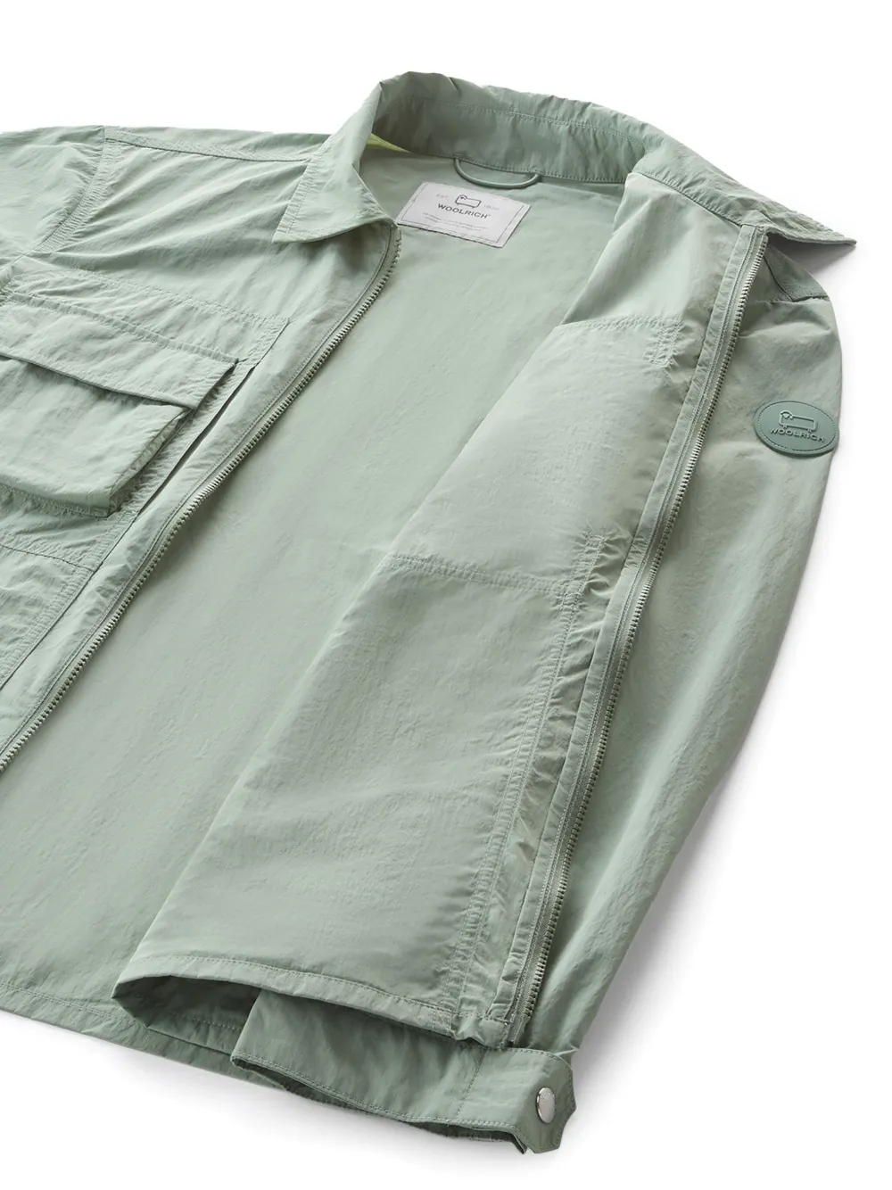 Woolrich テクスチャード シャツジャケット | グリーン