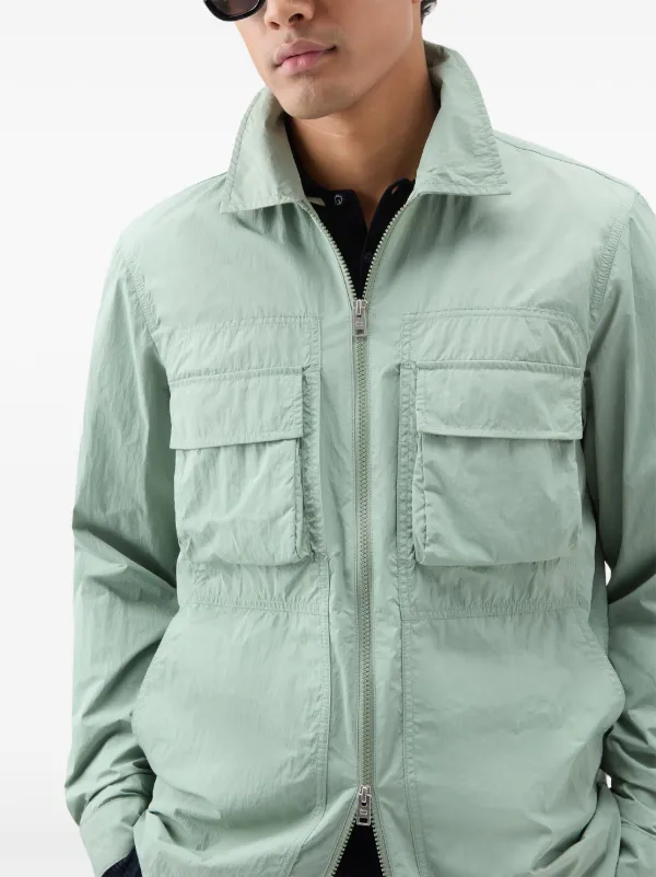 Woolrich テクスチャード シャツジャケット | グリーン