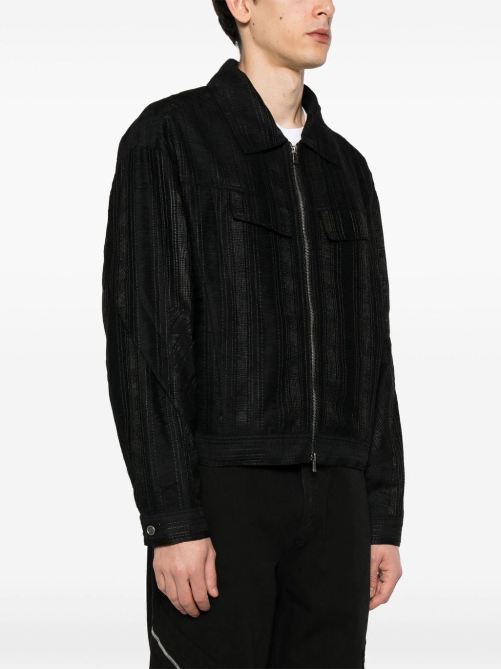 Shop Andersson Bell Fabrian Tulle Jacket In Black