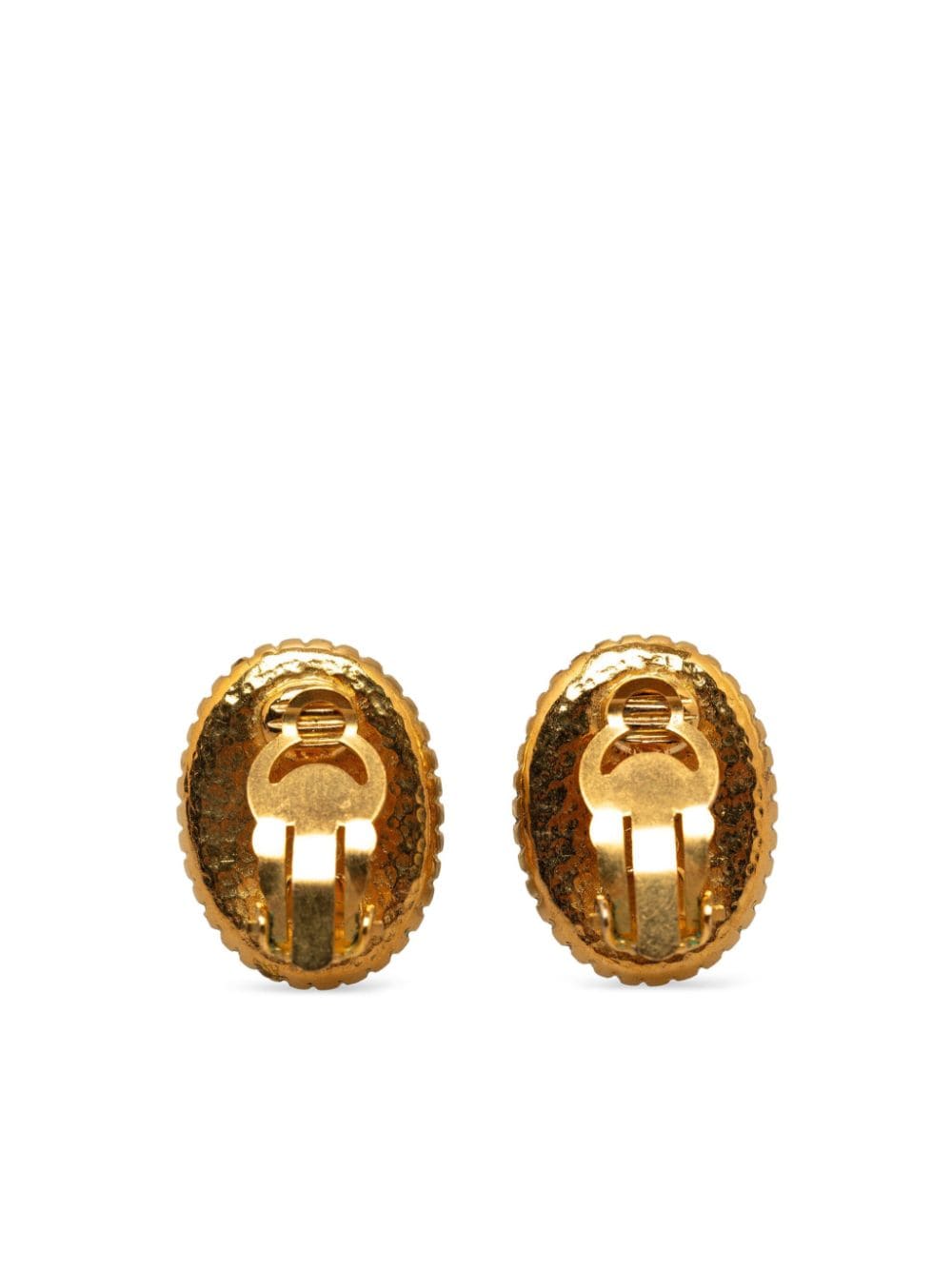 CHANEL Pre-Owned gold-plated CC clip-on earrings - Goud