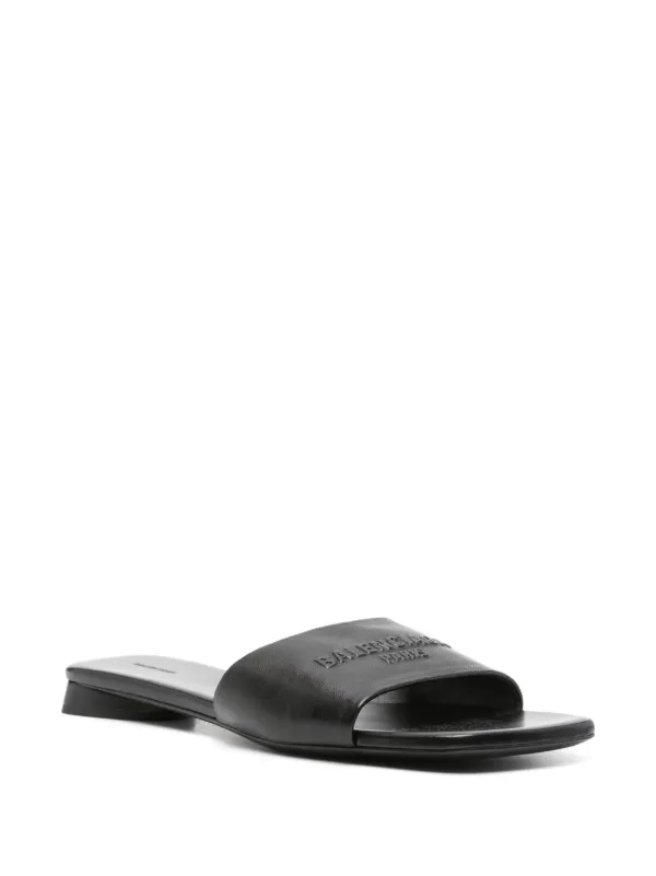 Balenciaga Duty Free Leather Sandals Black FARFETCH AO