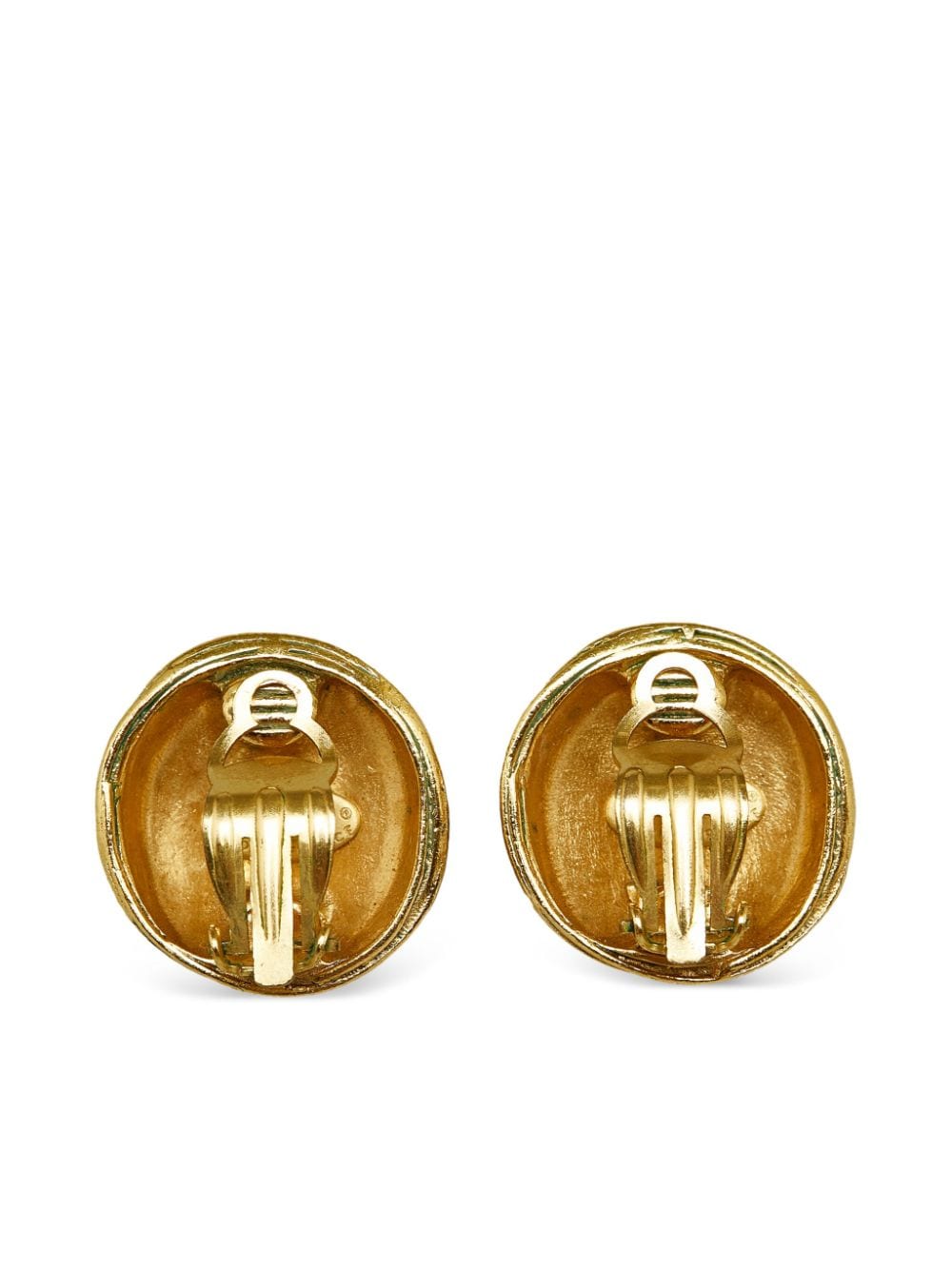 CHANEL Pre-Owned gold-plated CC clip-on earrings - Goud