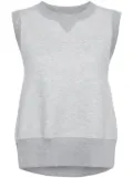sacai high-low mélange top - Grey