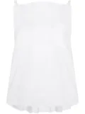 sacai high-low pleated blouse - White