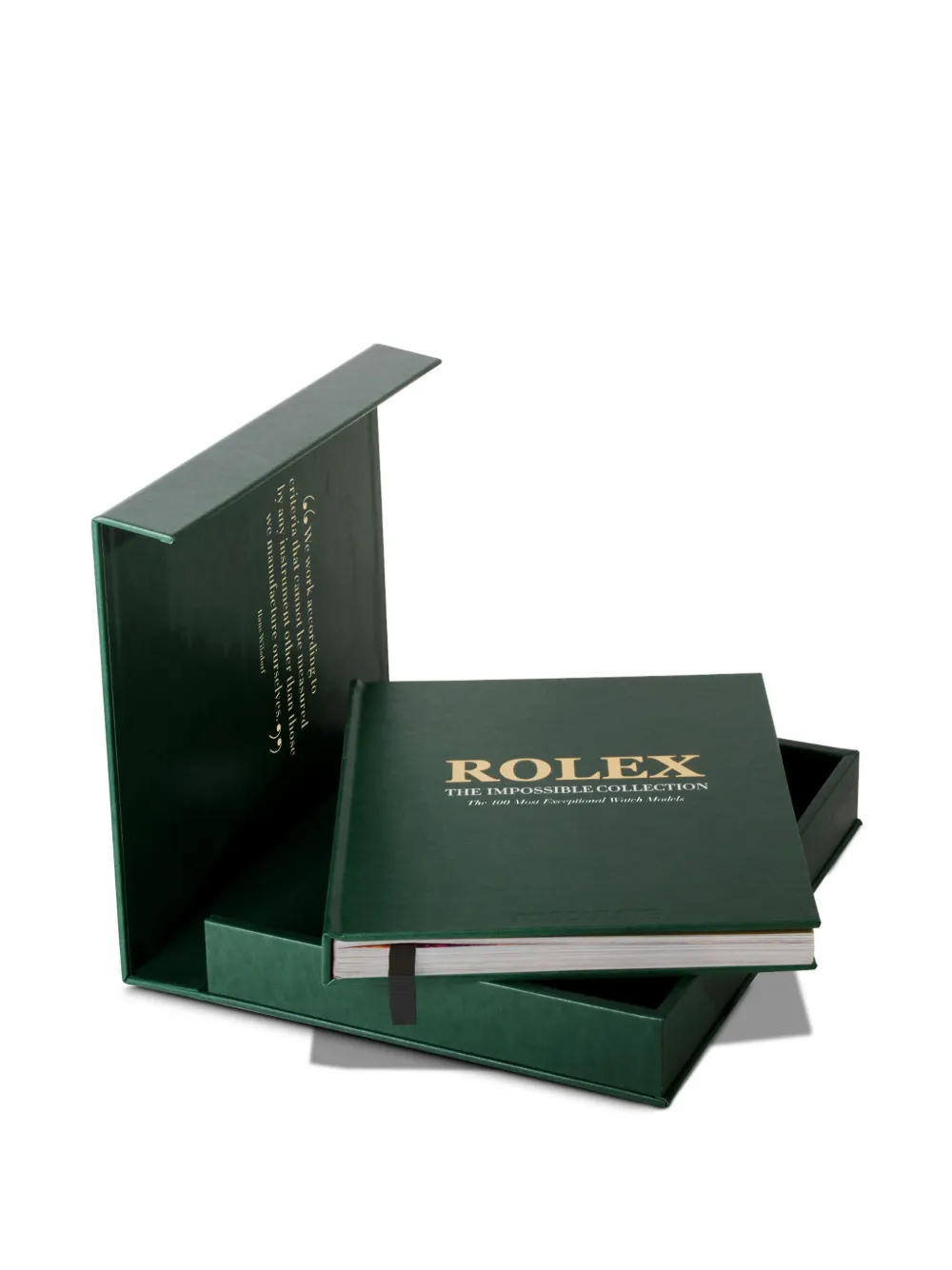 Shop Assouline Rolex: The Impossible Collection By Fabienne Reybaud Hardcover Book In Green