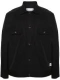 sacai poplin-texture shirt jacket - Black