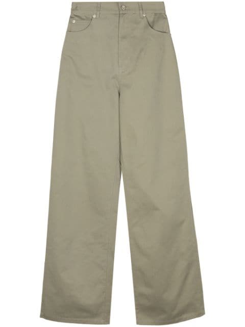 LOEWE pantalon en coton à taille haute
