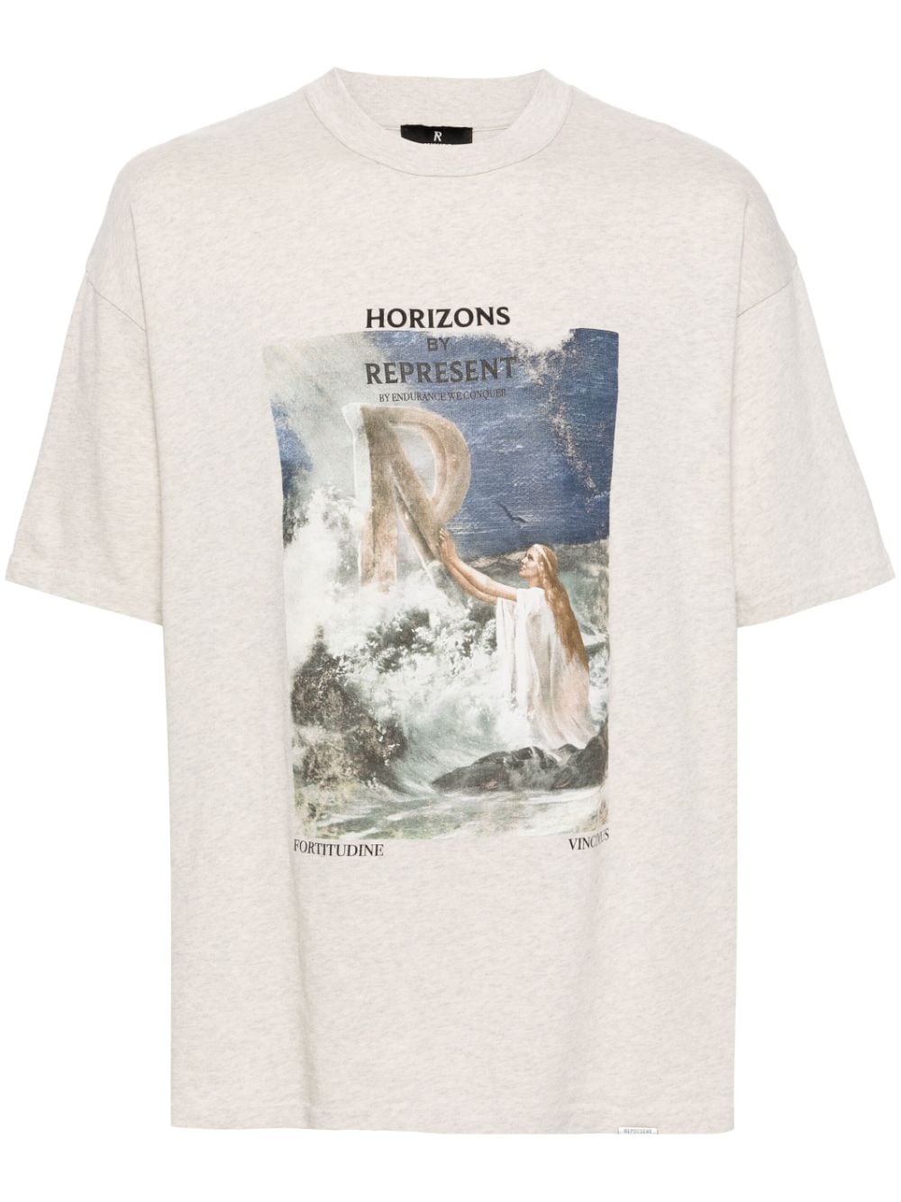 Shop Represent Higher Truth Cotton T-shirt In Neutrals