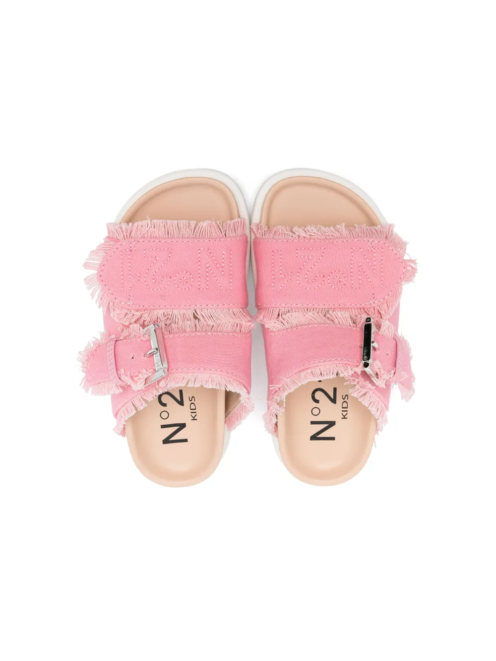 N°21 EMBROIDERED-LOGO SANDALS