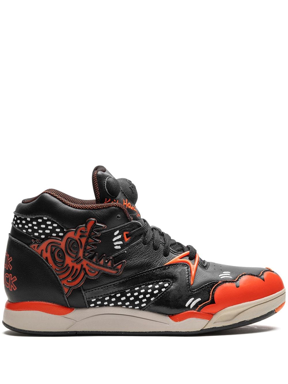 Reebok X Keith Haring Aerobic Pump Lite Sneakers In Black