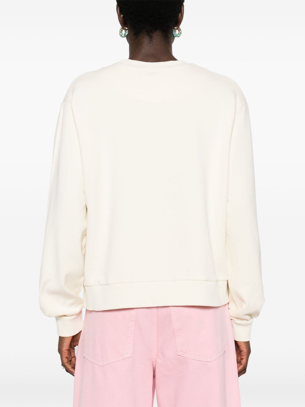 JACOB COHEN SPLIT-SLEEVES COTTON SWEATSHIRT 