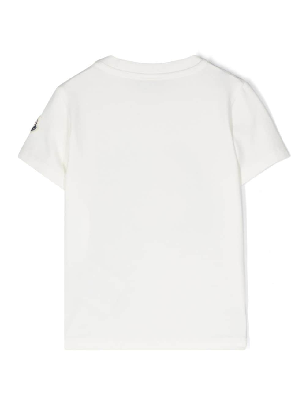 Moncler Enfant T-shirt met print Wit