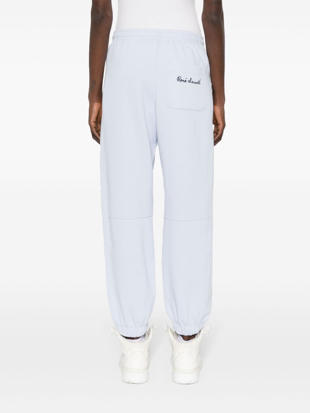 Shop Lacoste Logo-patch Track Pants In Blue