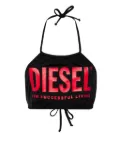 Diesel Bfb-Lea logo-print bikini top - Black