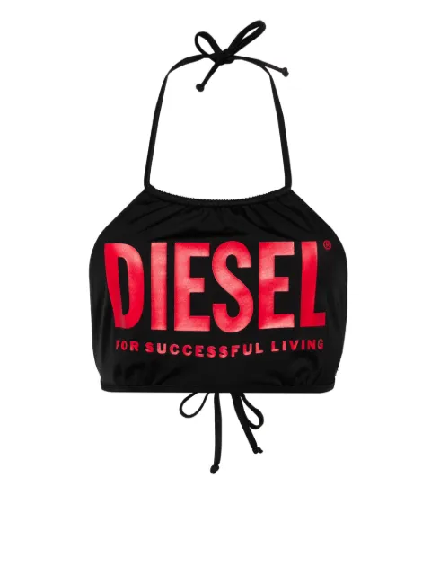 Diesel Bfb-Lea logo-print bikini top