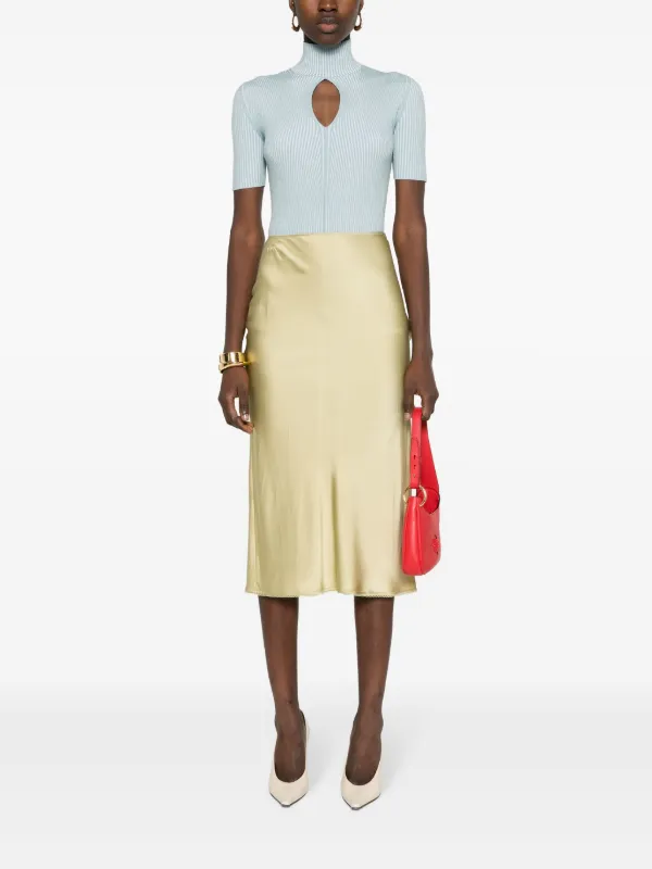 FENDI カットアウトトップス FENDI カットアウト ニットトップ | ブルー | FARFETCH JP