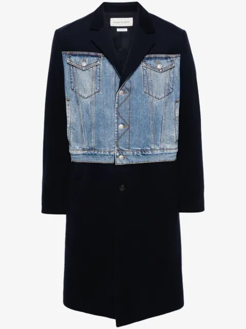 Alexander McQueen Hybrid single-breasted coat