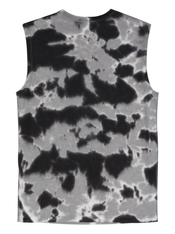 black and white tie dye tank