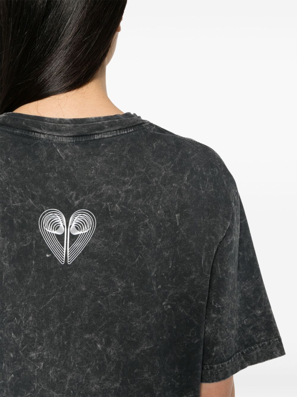 Moose Knuckles Cropped T-shirt met logoprint Zwart