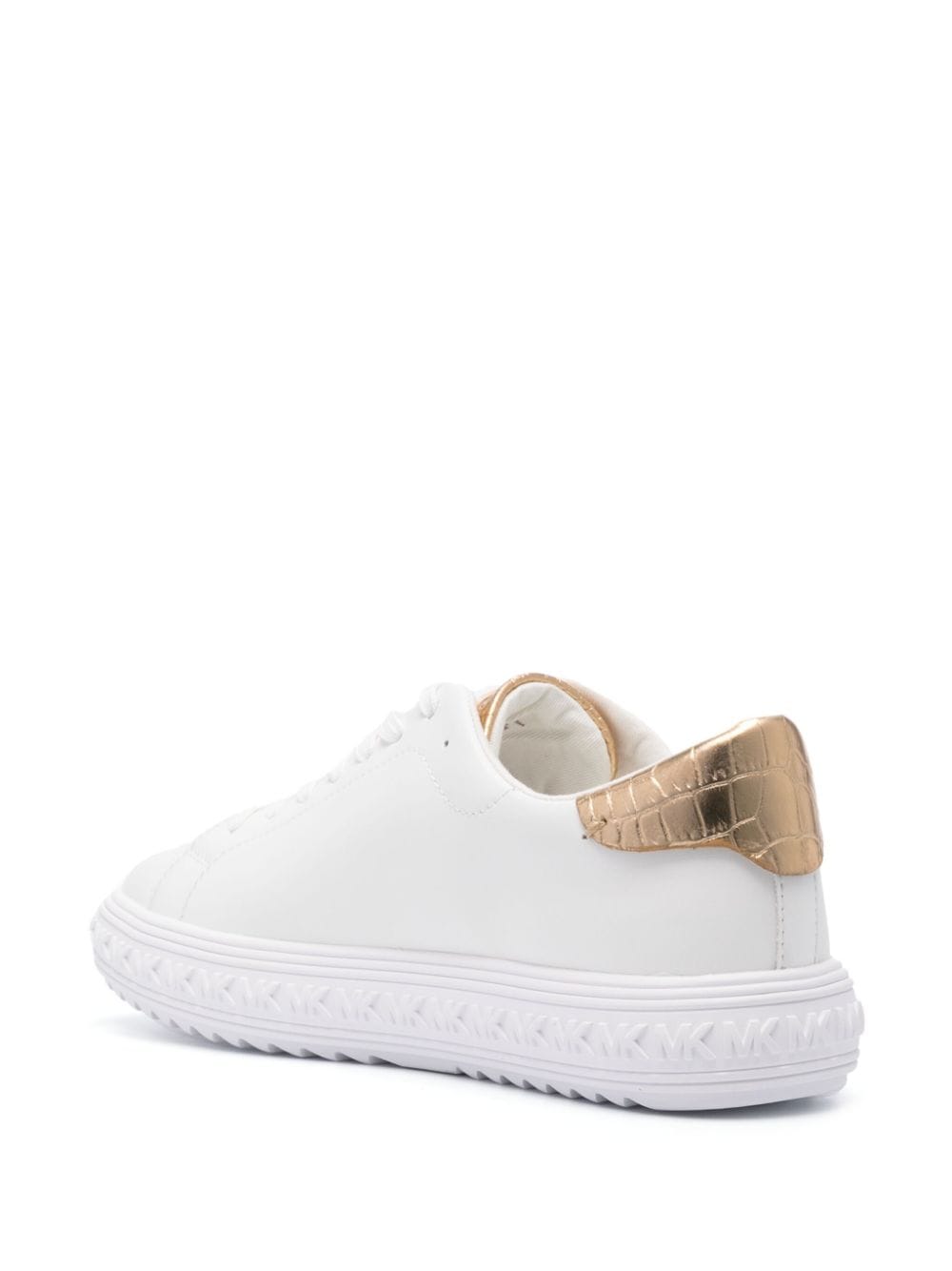 Shop Michael Michael Kors Grove Leather Sneakers In White