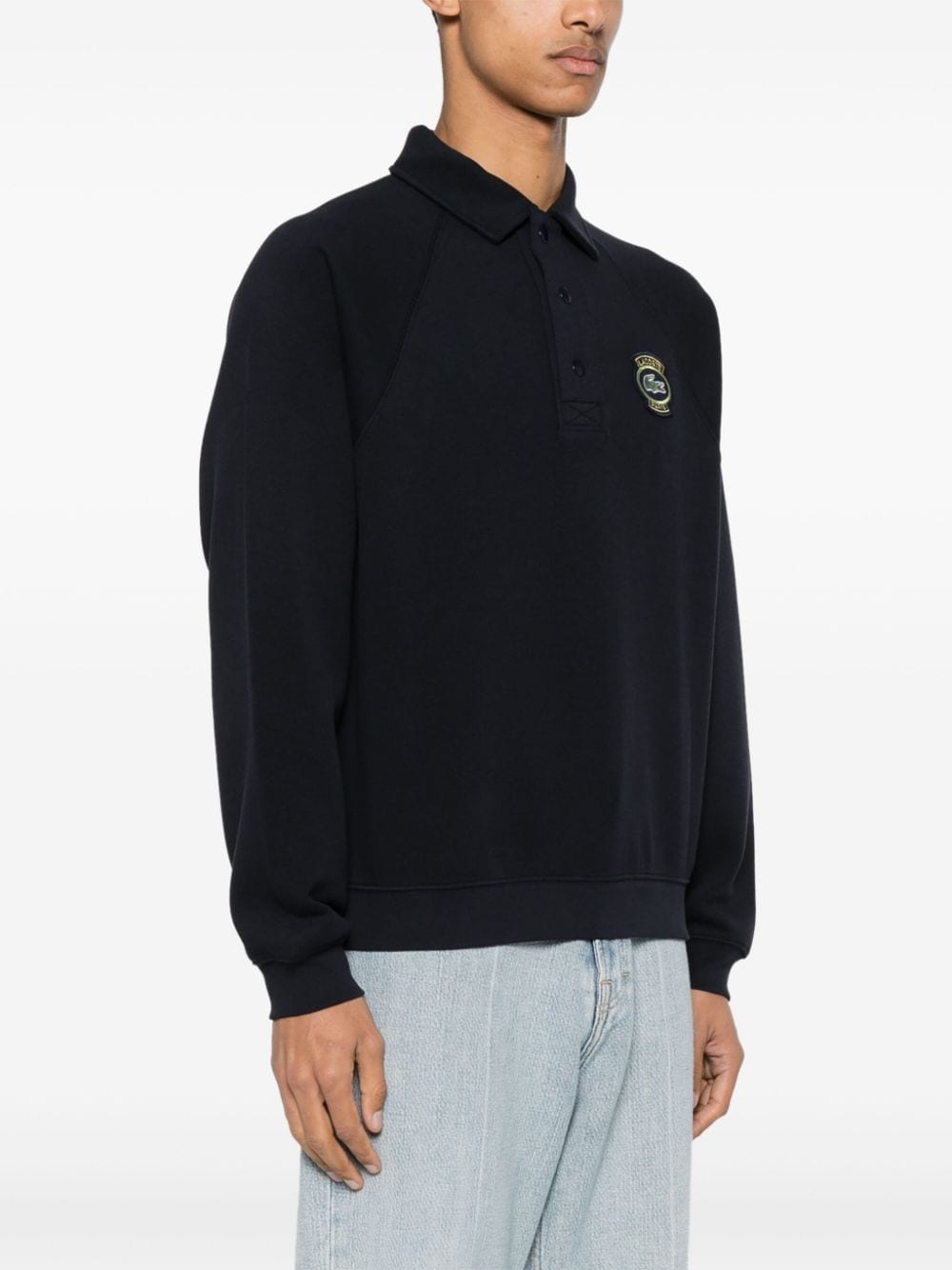 Lacoste Sweater met logo-applicatie Blauw