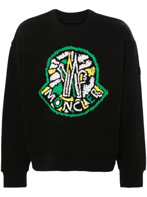 Moncler logo-embroidered cotton sweatshirt