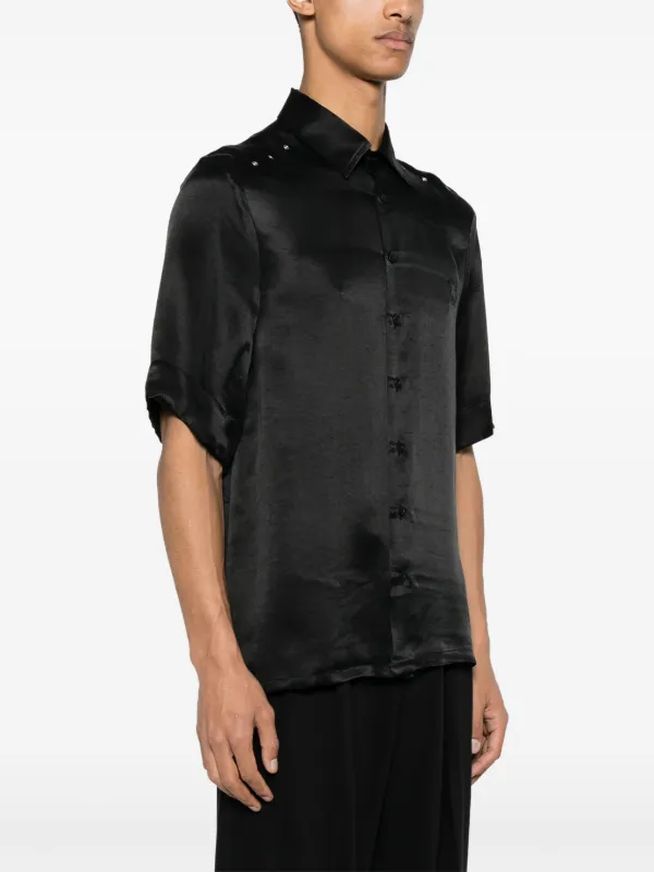アメリカ通販ファッション 1017 ALYX 9SM eyelet-detail short-sleeve Shirt | Black トップス