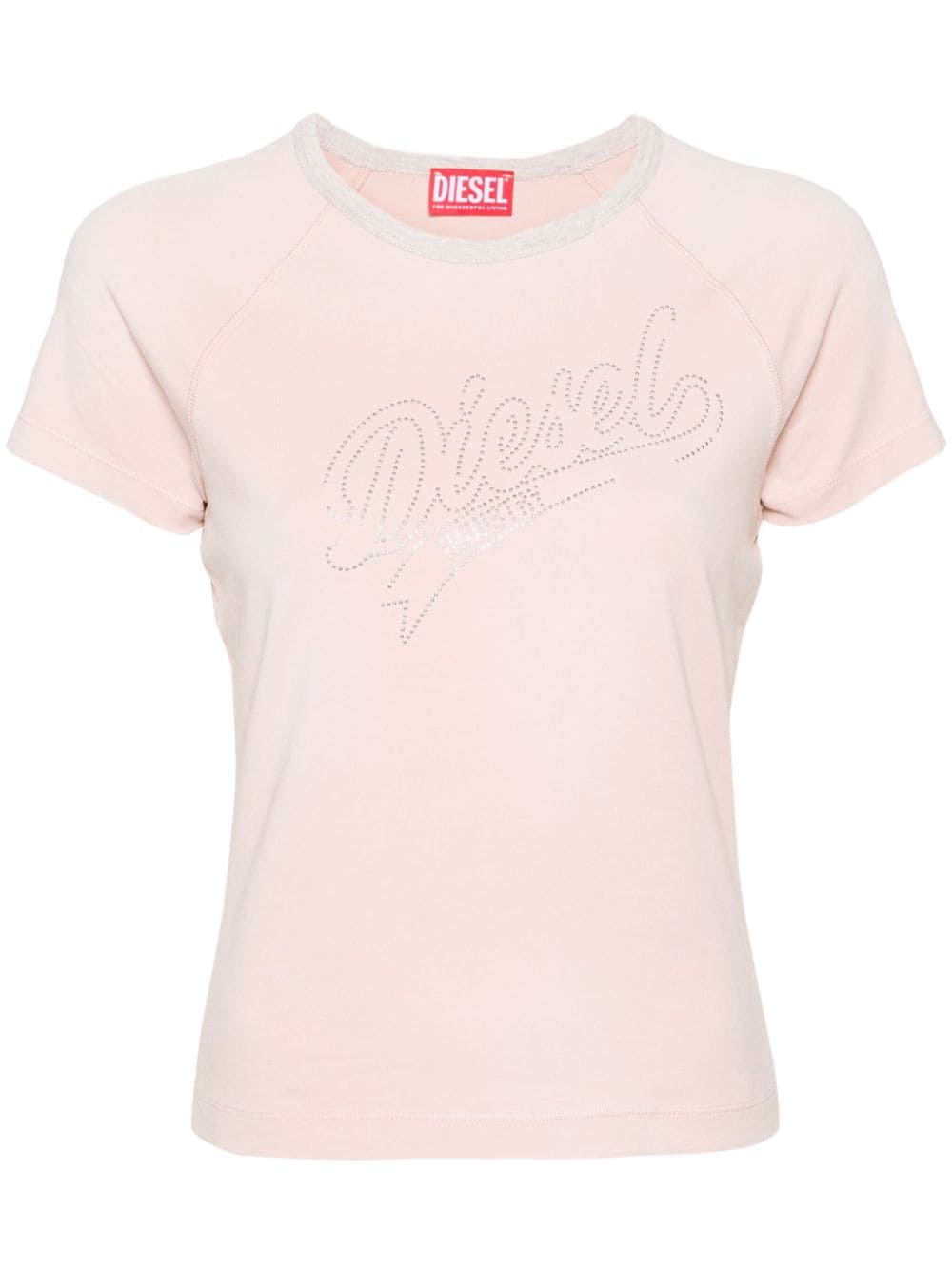 Diesel T-shirt met stras Roze