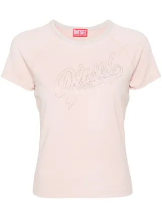 Diesel T-Vincie ラインストーン Tシャツ | ピンク | FARFETCH JP