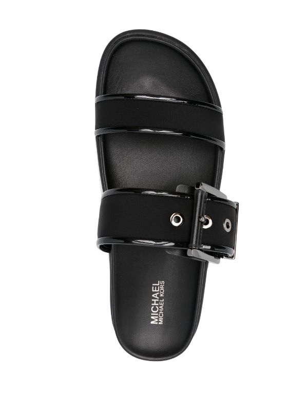 Michael kors slides black and fashion white