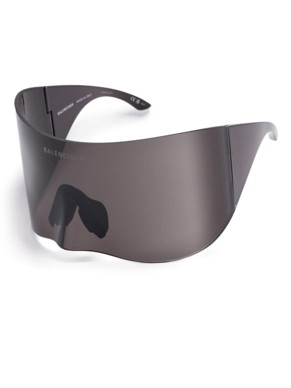 Shop Balenciaga Shield-frame Sunglasses In Black
