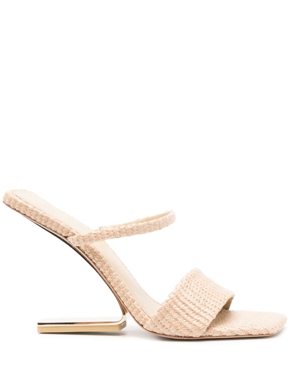 Cult Gaia Rene 110mm raffia sandals Neutrals