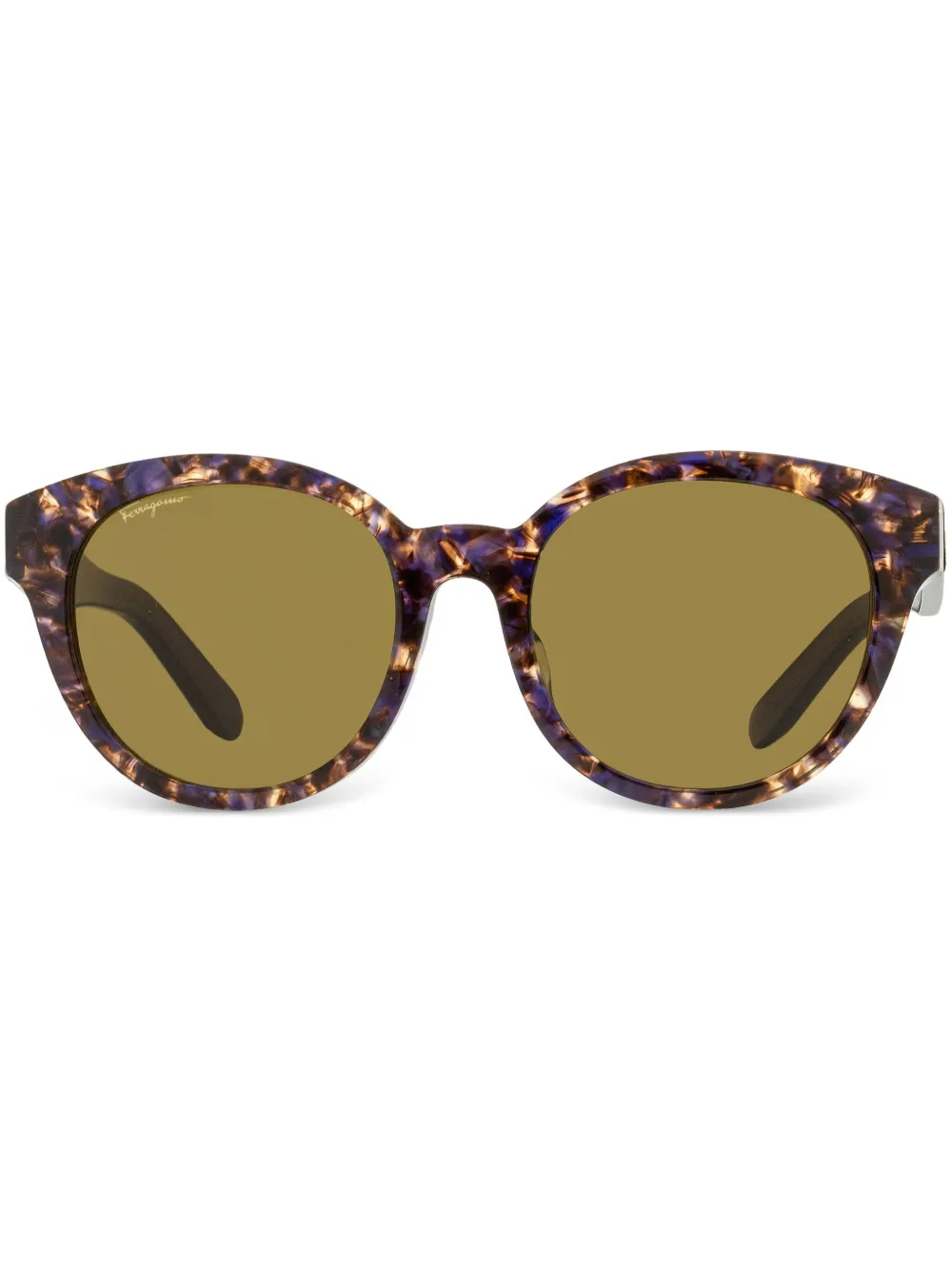 Ferragamo Occhiali da sole 884 ovali - Marrone