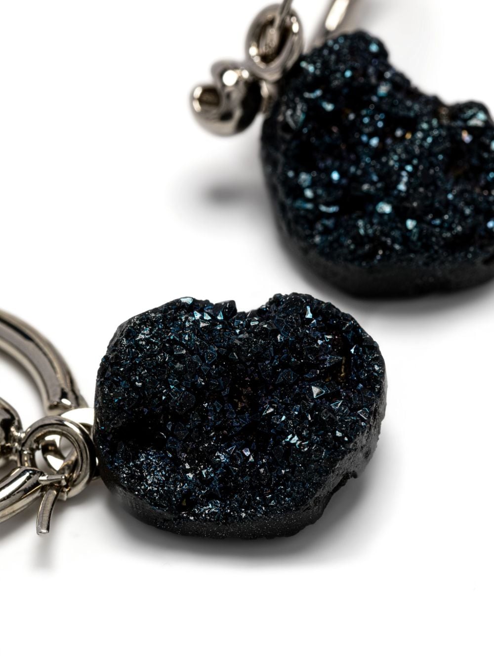 Shop Coperni Drop Earrings In Black