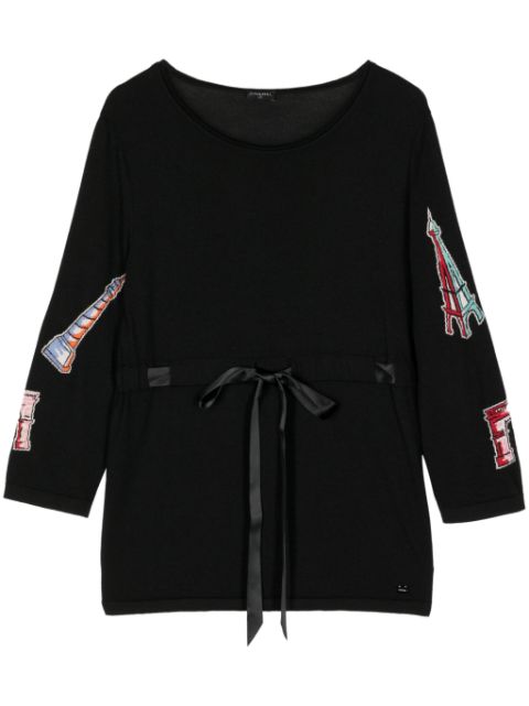 CHANEL 2012 Icon tie-fastening jumper Women