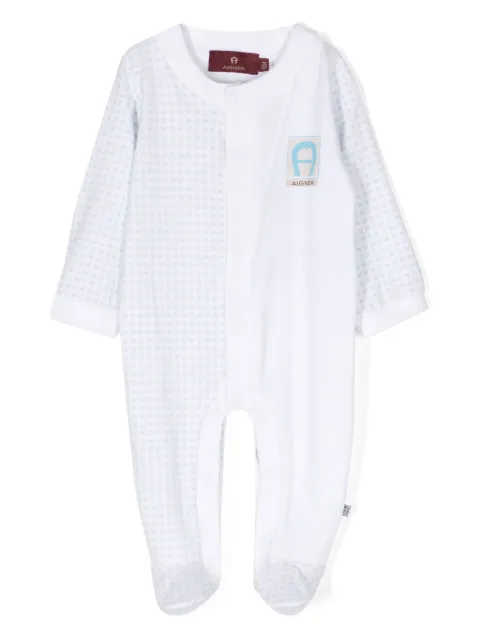 Aigner Kids logo-print Pima cotton pyjamas
