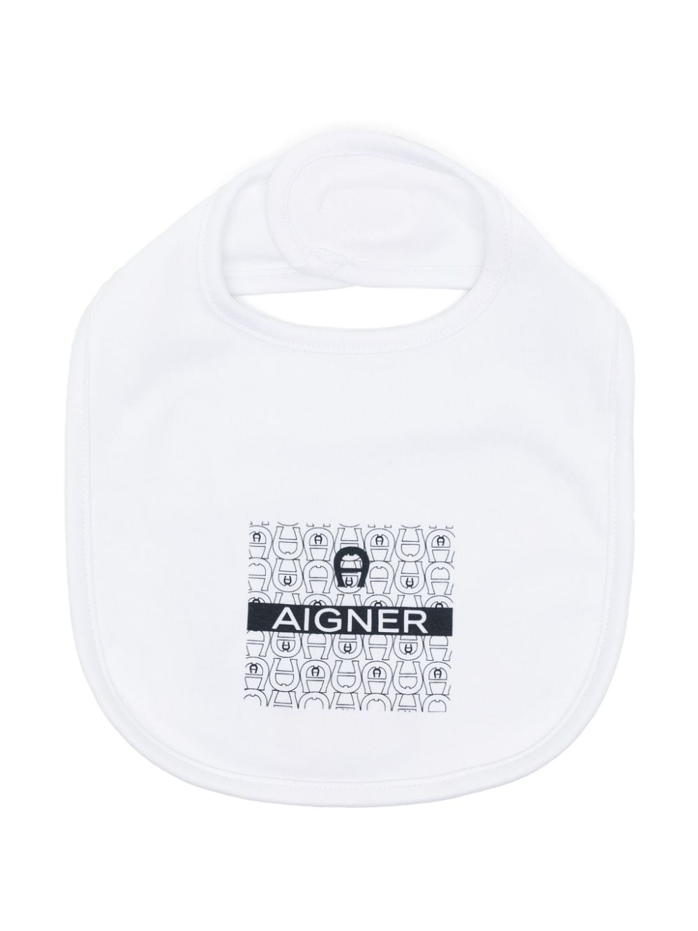Aigner Kids logo-print Pima cotton bib - Weiß