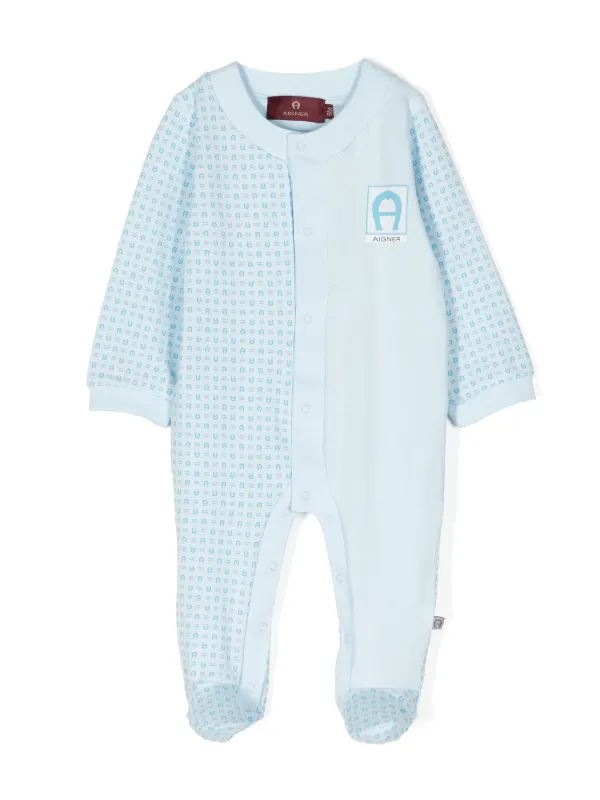Aigner Kids pijama Pima con logo estampado