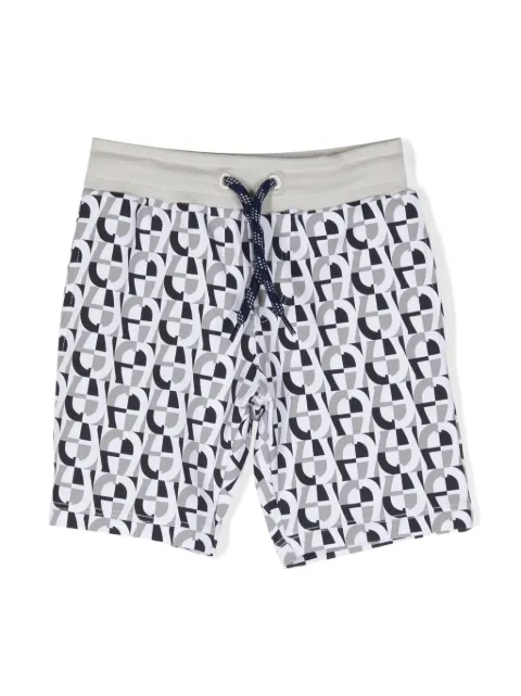 Aigner Kids shorst con monograma y cordones
