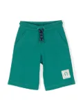 Aigner Kids logo-patch stretch-cotton Bermuda shorts - Green