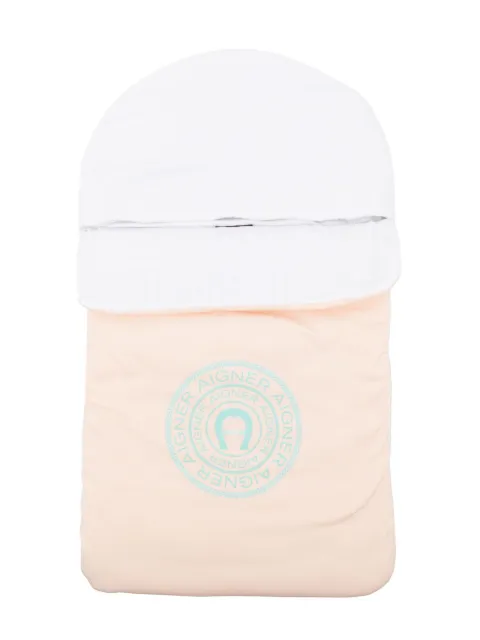 Aigner Kids logo-print Pima cotton baby nest