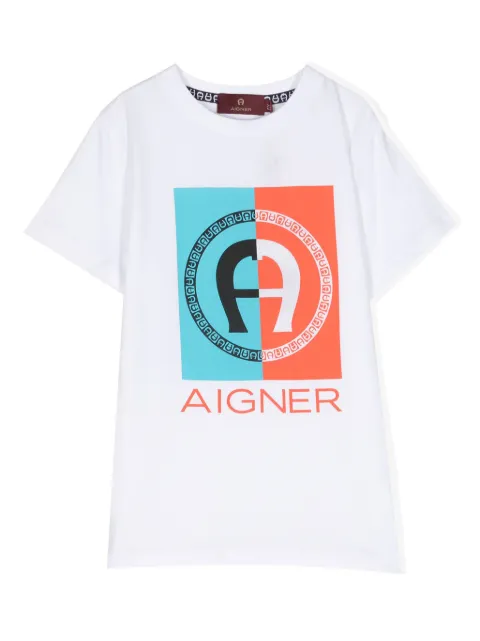 Aigner Kids logo-print cotton T-shirt