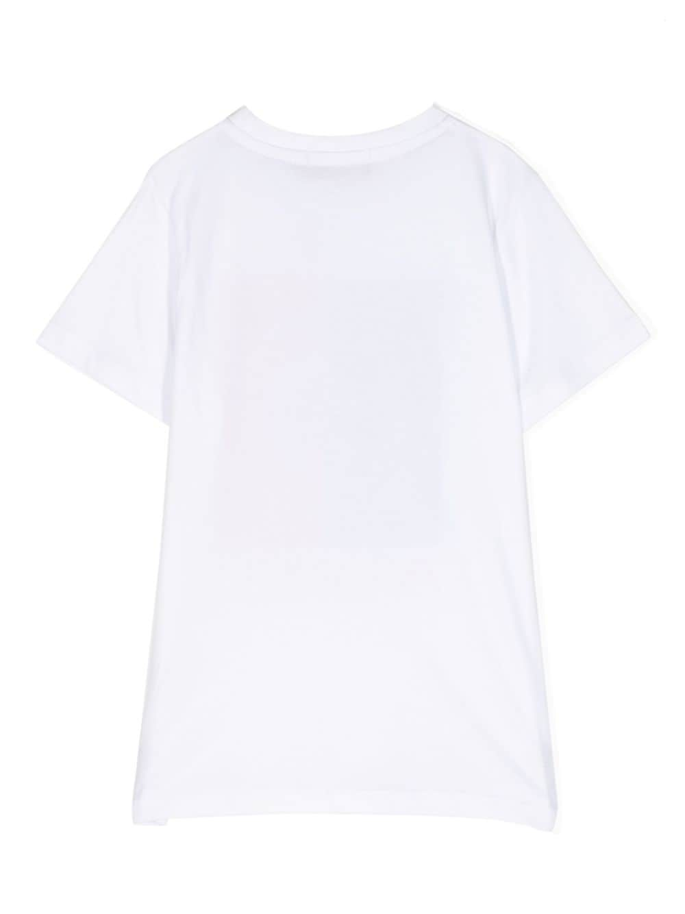 Aigner Kids Katoenen T-shirt met logoprint Wit